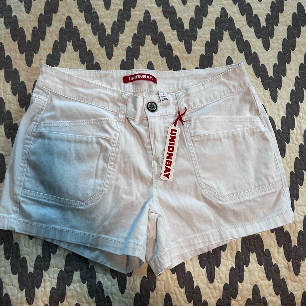UNIONBAY Women's Classic White Jean Shorts
